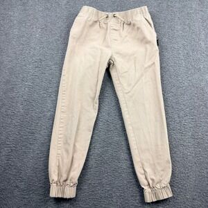 American Hawk Boys Khaki Jogger Pants Size 7 577HNBLH Tan Cotton Chino